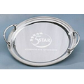 Silver Plated Round Tray w/Handles (14")